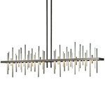 Cityscape Large Linear Pendant - Natural Iron / Sterling